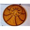 Image 2 : Indiana amber glass egg/ hors d'oeuvres platter.