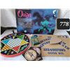Image 1 : Vintage Ouija Board, Tarot cards, Chinese checkers & coasters.