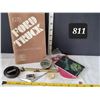 Image 1 : 1978 Ford truck manual, metal V8 replica & vintage auto parts/ supplies.