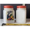 Image 3 : Vintage milk glass spice containers & Sask. Prairie dog shakers.