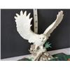 Image 2 : Eagle print, heavy curtain/ material & snowy owl figurine.