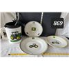 Image 1 : John Deere plates, bowl & drink jug.
