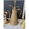 Image 3 : Brass bell, candle sticks & plant water spritzer.