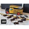 Image 1 : Coca-Cola tin truck with cola shower curtain hooks.