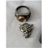Image 2 : G:21 Skull watch, leather strap & stash ring
