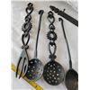 Image 4 : Cast iron stove wall decor & utensils. Made in Taiwan.