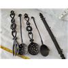 Image 5 : Cast iron stove wall decor & utensils. Made in Taiwan.