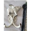 Image 3 : Cast iron duck thermometer & metal flying pig coat hook.