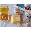 Image 3 : Vintage 1988 Fisher Price McDonald's drink machine, canvas logo bag & play meal toys.