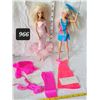 Image 1 : 2 Barbie's. Tennis Time Barbie outfit. 1970's Superstar Barbie pink gown & 1979 Superstar beauty sec