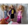 Image 5 : Barbie car & 3 dolls.