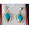 Image 2 : 925 silver turquoise earrings. ( Dyed Howlite)