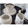 Image 2 : 1980's  Belkraft German fine China Tea set. “Midnight Lace” Platinum trim, excelle