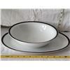 Image 5 : Vintage Belkaft German fine China, platinum trim. "Midnight Lace” Large platter & open vege