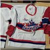 Image 3 : hockey jerseys various sizes, Canadians are adult small and medium, and youth large, tims are adult 
