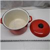Image 1 : red enamel cooking pot