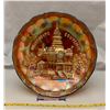 Image 1 : rare Millersburg carnival glass amythyst"court house advertising glass bowl