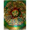 Image 2 : Northwood 1909 green carnival glass 7" ruffled bowl