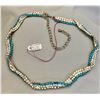 Image 1 : vintage twisted blue and clear rhinestone 18" necklace