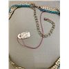 Image 2 : vintage twisted blue and clear rhinestone 18" necklace