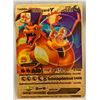 Image 1 : Fantasy Pokemon Charizard V gold foil special art card - not official Pokemon card