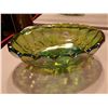 Image 2 : Green Carnival Glass Fruit Bowl