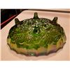 Image 3 : Green Carnival Glass Fruit Bowl