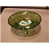 Image 4 : Green Carnival Glass Fruit Bowl