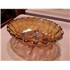 Image 2 : Amber Carnival Glass Fruit Bowl