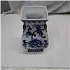 Image 1 : blue ceramic urn open top