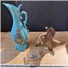 Image 2 : Ceramic vase ,elephant, and glass tray