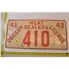 Image 1 : 1941 oregon meat dealer license plate