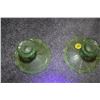 Image 3 : Uranium glass candle holders