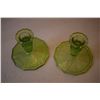 Image 4 : Uranium glass candle holders