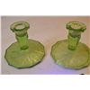 Image 5 : Uranium glass candle holders