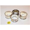 Image 1 : 4 sterling napking rings-94 g