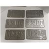 Image 2 : (6) Sask License Plates (2) pairs 1976.