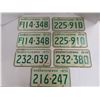 Image 1 : (7) 1970 Sask License Plates (2) pairs.