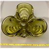 Image 1 : Chalet Glass (Canada) Marked Olive Green Candy Dish Ash Tray MCM 1960's