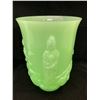 Image 1 : Fenton Jadeite "Empress Vase" Very Rare Only Made In 1980 With Fenton Sticker