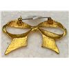 Image 2 : Vintage Gold Tone Bow + Jewel Brooch