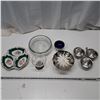 Image 1 : crytal bowl, silver trays, serving dish, and candy dish