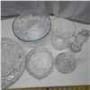 Image 2 : various crystal glassware , vase , decanter, dish.
