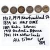 Image 2 : 784.  LOT OF SIX WORLD SILVER COINS READ DESCRIPTION