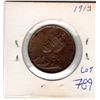 Image 2 : 789.  1913 LARGE CENT NICE GRADE