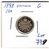 Image 1 : 799.  1898 VICTORIA TEN CENT LOWER MINTAGE
