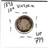 Image 2 : 799.  1898 VICTORIA TEN CENT LOWER MINTAGE
