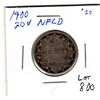 Image 1 : 800.  1900 NEWFOUNDLAND TWENTY CENT
