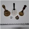 Image 1 : 5 hand bells , some metal and one glass