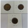 Image 3 : Lot of 3 canadian 1 cent coins (1919, 1920, 1921)